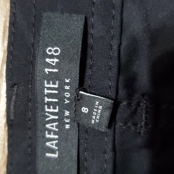 Lafayette 148 black reptile snake print pants - Picture 5 of 8